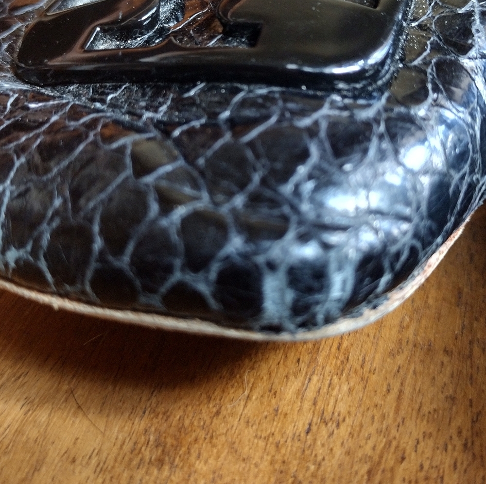 Tory Burch Black Snake Georgia Flats Size 10.5 - Picture 9 of 9